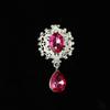 Accesorios de metal para bricolaje, pajarita, placa de flores, hebilla de diamante, collar, accesorios florales, accesorios para el cabello hechos a mano, colgante de gema con forma de gota de agua