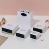 Caja de embalaje para joyería color blanco roto con textura artística, caja extraíble para pulseras, collares y anillos, caja de embalaje para joyería al por mayor de fábrica