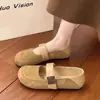 Zapatos Mary Jane de cuero esmerilado estilo retro para mujer, modelo nuevo de otoño 06, de suela plana, con una correa, de suela blanda, versátiles, de corte bajo