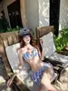 Traje de Baño de Tres Piezas Estilo Nuevo 2026 para Mujer, Oculta el Vientre y Adelgaza, Adecuado para Vacaciones en la Playa y Aguas Termales [Disponible para Dropshipping]