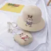 Bolsa Fresca Pequena Proteção Solar Chapéu de Sol Chapéu de Praia de Verão para Crianças Chapéu de Palha Ondulado Chapéu de Sol Dia das Crianças Presente de Aniversário