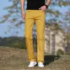 Calças Casuais Masculinas Primavera/Verão 2026, Algodão Puro, Elásticas, Corte Reto, Largas, Respiráveis, Macias, Calças Extra Longas