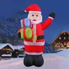 Papai Noel Inflável Transfronteiriço de 1,8 m com Luz LED Emissora de Luz Modelo Inflável de Natal Ornaments para Pátio Adereços Decorativos