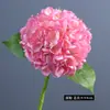 Hortensia con Tacto de Mano Simulada Película Realista Elegante Decoración para el Hogar Boda Arreglo Hortensia al por Mayor Flor Artificial Flor Falsa