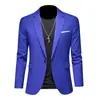 Comercio exterior transfronterizo primavera y otoño traje formal liso de un botón para hombre, blazer ajustado estilo coreano, chaqueta de una pieza para hombre