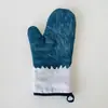 Luvas isolantes para micro-ondas personalizadas feitas de 100% poliéster, nylon para vestuário de trabalho, luvas anti-queimadura para forno impressas digitalmente com padrão de logotipo personalizado