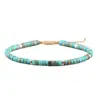 Pulseira Feminina de Pedra Natural Transfronteiriça da Amazonia Corda Trançada Manualmente Ajustável Moda Feminina Joias com Contas