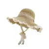 Sombrero de Paja para Niños Sombrero de Bebé para Mujer Sombrero para el Sol para Padres e Hijos Sombrero de Playa Princesa Protección Solar de Primavera y Verano Sombrero para el Sol para Bebé de Niña