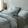 Sábana de algodón puro estilo princesa fresca con flores sencillas, juego de cama de tres piezas, gruesa y cepillada, de cuatro piezas