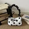 Bolsa de Ombro com Bolinhas Estilo Coreano Moda Feminina 2026 Nova Marca Pequena de Mão Doce para o Trabalho Estilo Minimalista Bolsa Tote de Ombro Único
