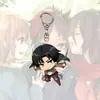 Anime Acrílico Ataque a los Titanes Mikasa Soldado Cara de Allen Llavero Colgante de Llavero Acrílico
