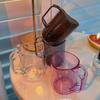 Vaso para Enjuague Bucal Pareja Paquete de Dos Venta al por Mayor Nórdico Transparente Hogar Dormitorio Estudiante Engrosado tamaño pequeño Vaso para Cepillo con Asa