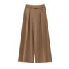 Comércio Exterior Transfronteiriço Roupas Femininas 2025 Estilo Europeu e Americano Moderno Cintura Alta Elegante Simples Versátil Calça Wide Leg