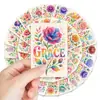 Set de Tarjetas de Felicitación Inspiradoras Florales de Colores, 36 Tarjetas de Gratitud y Bendición sin Repetir, Materiales para Diario, Postales Decorativas