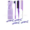 Set Popular de Peines para Peluquería Temu, Cepillo para el Cabello, Iluminador, Peine de Cola Puntiaguda, Set de Botella con Spray Continuo, Aguja para Tirar del Cabello, Extractor de Cabello