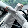 Proteção solar Ice Silk oversleeve mangas de gelo finas soltas das mulheres atacado coelho meio dedo ao ar livre proteção UV proteção do braço de condução