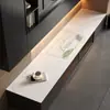 Tapete de mesa para rack de TV com padrão de mármore, sensação de luxo leve e alta qualidade, protetor de bancada para aparador e sapateira, toalha de mesa à prova d'água e à prova de poeira