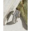 517 Estilo coreano INS diseño nicho retro envejecido todo-fósforo anillo protector de rejilla plata esterlina S925 anillo femenino