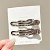 Lindo Pinza para el Pelo Lateral de la Frente Pequeña Estilo Chanel Estampado de Leopardo Pinza de Pelo de Felpa Pinza para Flequillo Oso Pequeño Retro Pinza BB Accesorios para el Cabello