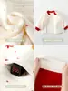 Roupa de Ano Novo para Bebê Conjunto de Duas Peças Outono e Inverno Roupas Quentes Espessadas de Outono para Recém-Nascido com Calças
