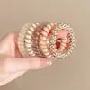 Corda de Telefone Colorida de Alta Elasticidade e Durabilidade, Elástico de Cabelo Sem Costura e Que Não Estica, Prendedor de Cabelo Feminino, Elástico de Borracha, Acessório de Cabelo de Bola