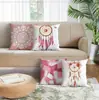 Amazon Tk Transfronterizo Patrón Retro Campanilla de Viento de Plumas Funda de Almohada Estilo Nuevo Adecuada para Todas las Decoraciones de Habitaciones