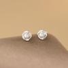 Nalan Pie Plata 999 Fresco y Dulce Estilo Ins Diseño de Nicho Sentido de Lujo Ligero Elegantes Pendientes de Perlas M06400