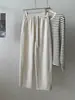 Pantalones de pierna ancha con cordón suelto cepillados estilo guadaña para mujer 26 Otoño Invierno Nuevo Estilo Adelgazantes Versátiles Rectos Casuales Pantalones de longitud al suelo