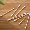 Hisopo de algodón desechable de doble cabeza para uso diario, palo de bambú, hisopo de algodón para maquillaje, bolsa para hisopos de algodón para limpieza, fabricante de hisopos de algodón sanitarios