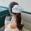 Malla Francesa Vintage Bordada con Flores Anillo para el Pelo de Intestino Delgado Cuerda para el Pelo Estilo Dulce Elegante Cuerda para el Pelo Accesorios para el Pelo
