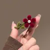 Grampo de Cabelo Floral Estilo Férias de Primavera e Verão, Presilha Exquisite de Montagem Lateral de Alto Padrão, Acessório de Cabelo, Presilha para Franja, Acessório de Praia