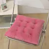 Almofada de cadeira transfronteiriça de cor sólida Almofada quadrada Tapete de chão Almofada de cadeira de veludo de cristal simples Almofada de pelúcia Inverno Estudante Casa