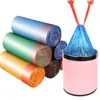 Bolsa de Basura Bolsa de Hogar Engrosada Desechable Colorida Asequible Grande Chaleco Cordón Bolsa de Plástico para Basura