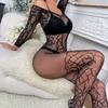 Europeu e americano sexy lingerie uniforme jacquard macacão- up aberto virilha macacao meias comércio exterior novo w594