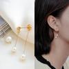Nuevos Aretes de Perlas Naturales de Agua Dulce Aretes Elegantes para Mujer Aretes Retro Sentido Avanzado Placa para Incienso de Mosquito Clip para Oreja para Mujer sin Agujeros en las Orejas