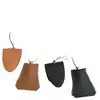 Bolso Pequeño Collar de Cordón de Cuero Sintético Estilo Retro de Hong Kong, Cadena de Suéter Versátil de Media Luna a la Moda, Accesorio de Moda Callejera de Gama Alta para Mujeres