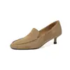 Zapatos nuevos de otoño temprano 2026, estilo retro francés, tacón bajo, tacón medio de 4.5 cm, punta redonda, tacón de aguja, versátiles para ir al trabajo