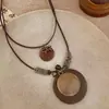 Collar Retro de Plumas Estilo Zen Chino para Mujer, Estilo Étnico Bohemio, Accesorio Colgante Largo de Doble Capa para Suéter