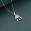 Moda europea y americana collar de nube azul con borlas y circonitas diseño nicho temperamento exquisito cadena para clavícula versátil accesorios
