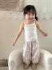 Caña de azúcar pera ropa infantil niñas traje verano 2025 nuevo versión coreana infantil chaleco protector solar pantalones anti-mosquitos ropa de bebé