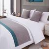 Toalha de cabeceira de cama de hotel Bandeira de cama lateral Moderna de alta qualidade Almofada de cabeceira de cama de hotel simples Estilo europeu Capa de cama de luxo leve