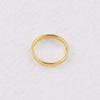 Cor de ouro real 18K cobre anel sem costura anel fechado anel círculo pulseira colar brincos anel de conexão de joias acessórios
