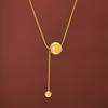 Collar Redondo de Acero de Titanio Yunyao Celebridad de Internet para Mujer, Estilo Ins Minimalista de Lujo Ligero Diseño de Nicho Cadena para la Clavícula