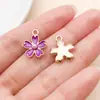 Pendente Gotas de Óleo Flor Roxa Sonhadora Margarida Tulipa Rosa Lírio Brincos Pulseira Acessórios de Joia DIY Atacado