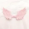 Alas de ángel con purpurina dorada y rosa para tarta, inserción de tarjetas, tocado coreano hecho a mano, horquilla, regalo, material decorativo