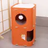 Jaula para Gatos de Fieltro, Nido para Gatos, de Doble Capa, para Hogares con Múltiples Gatos, Túnel para Gatos Semicerrado, Caja Escondite, Jaula para Gatos de Fieltro