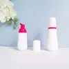 En stock botella cónica blanca de espuma de 60 ml, botella espumadora de PET para mousse de 100 ml, dispensador portátil de espuma facial
