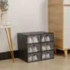 Caja de Almacenamiento Engrosada Plástico Hogar Transparente PP Apilable Tapa Zapatera Zapatero Mayoreo