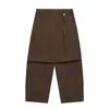 Pantalones Casuales de Pierna Recta con Pliegues, Estilo Americano, con Caída, para Hombre, Marca Retro de Moda, Versátiles, Sueltos, de Algodón