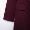 Ropa de mujer de estilo europeo y americano transfronteriza al por mayor otoño e invierno nuevo simple color sólido comodín doble botonadura suelto abrigo largo